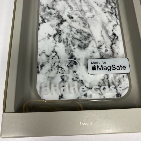 Heyday Black White Marble Bumper Phone Case iPhone 13 Pro with MagSafe NIB - Picture 3 of 6